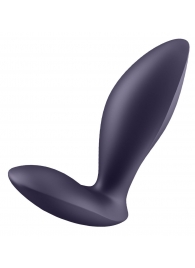 Фиолетовый анальный вибростимулятор Power Plug - Satisfyer - в Твери купить с доставкой