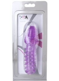 Фиолетовая насадка, удлиняющая половой член - 13,5 см. - Toyfa Basic - в Твери купить с доставкой