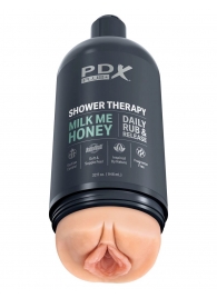 Телесный мастурбатор-вагина Shower Therapy Milk Me Honey - Pipedream - в Твери купить с доставкой