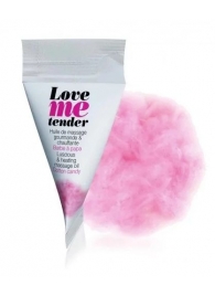 Съедобное согревающее массажное масло Love Me Tender Cotton Candy с ароматом сладкой ваты - 10 мл. - Love to Love - купить с доставкой в Твери