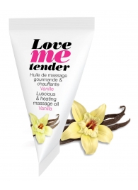 Съедобное согревающее массажное масло Love Me Tender Vanilla с ароматом ванили - 10 мл. - Love to Love - купить с доставкой в Твери