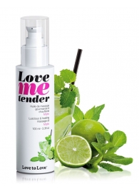Съедобное согревающее массажное масло Love Me Tender Mojito с ароматом мохито - 100 мл. - Love to Love - купить с доставкой в Твери