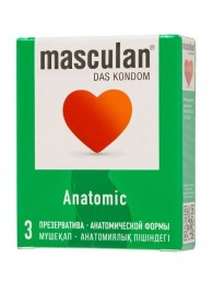 Презервативы анатомической формы Masculan Anatomic - 3 шт. - Masculan - купить с доставкой в Твери