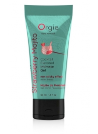 Съедобный интимный гель Orgie Lube Tube Cocktail Strawberry Mojito - 50 мл. - ORGIE - купить с доставкой в Твери