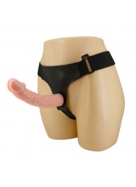 Гладкий фаллоимитатор с крупной головкой на ремешках - 19,7 см. - Baile - купить с доставкой в Твери