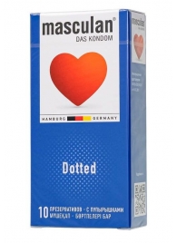 Презервативы с пупырышками Masculan Dotted - 10 шт. - Masculan - купить с доставкой в Твери