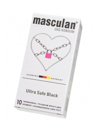 Ультрапрочные презервативы Masculan Ultra Safe Black - 10 шт. - Masculan - купить с доставкой в Твери