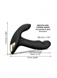 Черный вибромассажер простаты Multi P-Joy с 3 моторами - Dorcel - в Твери купить с доставкой