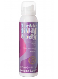 Массажная хрустящая пенка Tickle My Body Strawberry с ароматом клубники - 150 мл. - Love to Love - купить с доставкой в Твери