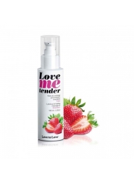 Съедобное согревающее массажное масло Love Me Tender Strawberry с ароматом клубники - 100 мл. - Love to Love - купить с доставкой в Твери