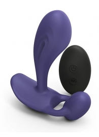 Темно-синий вибромассажер Witty P G Vibrator with Remote Control - Love to Love - в Твери купить с доставкой