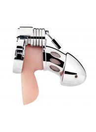 Клетка на пенис из металла Obedience Cock Cage - BlueLine - купить с доставкой в Твери