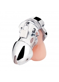 Клетка на пенис из металла Obedience Cock Cage - BlueLine - купить с доставкой в Твери