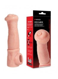 Телесная фантазийная насадка на член Cock Sleeve Size L - KOKOS - в Твери купить с доставкой