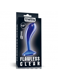 Синяя анальная втулка Flawless Clear Prostate Plug 6.0 - 15 см. - Lovetoy - в Твери купить с доставкой