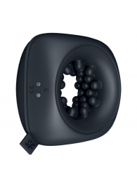 Черный мужской вибромассажер Ring Stroker - Satisfyer - в Твери купить с доставкой