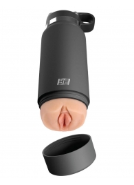 Серый мастурбатор в виде бутылки F*ck Flask - Pipedream - в Твери купить с доставкой