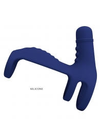 Синяя вибронасадка на пенис Vibrating Penis Sling - Baile - в Твери купить с доставкой