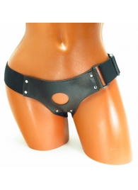 Трусики для страпона коричневого цвета - БДСМ Арсенал - купить с доставкой в Твери