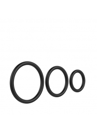 Набор из 3 чёрных колец различного диаметра - Baile - в Твери купить с доставкой