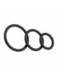 Набор из 3 чёрных колец различного диаметра - Baile - в Твери купить с доставкой