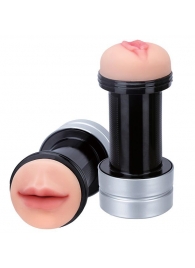 Двусторонний мастурбатор REALSTUFF 2 IN 1 HUMMER MOUTH   VAGINA - ротик и вагина - Dream Toys - в Твери купить с доставкой