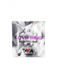 Прозрачное гелевое эрекционное кольцо-цветок - Toyfa Basic - в Твери купить с доставкой