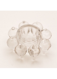 Прозрачное гелевое эрекционное кольцо-цветок - Toyfa Basic - в Твери купить с доставкой