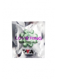 Зеленое эрекционное кольцо-цветок - Toyfa Basic - в Твери купить с доставкой