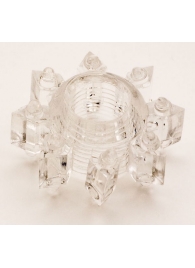 Прозрачное гелевое эрекционное кольцо-звезда - Toyfa Basic - в Твери купить с доставкой