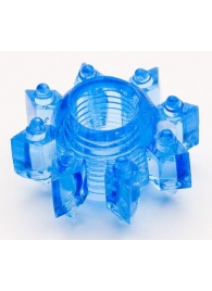 Голубая гелевая насадка-звезда - Toyfa Basic - в Твери купить с доставкой