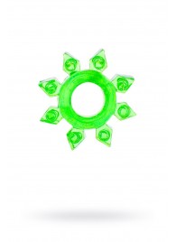 Зеленое эрекционное кольцо-звезда - Toyfa Basic - в Твери купить с доставкой