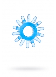 Голубая гелевая насадка с шипиками - Toyfa Basic - в Твери купить с доставкой