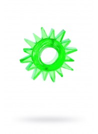 Зеленое эрекционное кольцо-солнце - Toyfa Basic - в Твери купить с доставкой