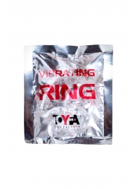 Прозрачное эрекционное кольцо с вибратором  и подхватом - Toyfa Basic - в Твери купить с доставкой