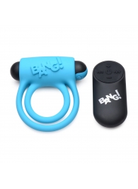 Голубое эрекционное виброкольцо 28X Remote Control Vibrating Cock Ring   Bullet - XR Brands - в Твери купить с доставкой