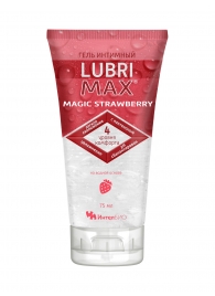 Интимный гель-смазка на водной основе Lubrimax Magic Strawberry - 75 мл. - ИнтелБИО - купить с доставкой в Твери