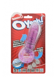 Фиолетовое эрекционное кольцо с вибрацией и пальчиком OYEAH PURPLE - Screaming O - в Твери купить с доставкой