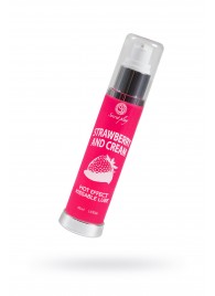 Массажное масло 2-в-1 с разогревающим эффектом и вкусом клубники со сливками - 50 мл. - Secret Play - купить с доставкой в Твери