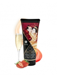 Массажный крем для тела с ароматом клубники и шампанского Sparkling Strawberry Wine - 200 мл. - Shunga - купить с доставкой в Твери