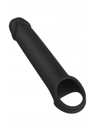 Черная насадка-удлинитель с вибрацией Vibrating Extender With Remote - Dream Toys - в Твери купить с доставкой