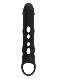 Черная насадка-удлинитель Vibrating Extender With Remote с вибрацией - Dream Toys - в Твери купить с доставкой