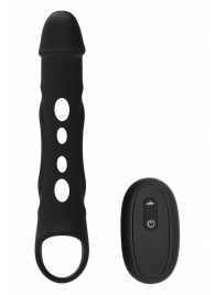 Черная насадка-удлинитель Vibrating Extender With Remote с вибрацией - Dream Toys - в Твери купить с доставкой