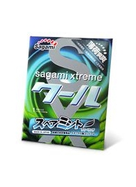 Презерватив Sagami Xtreme Mint с ароматом мяты - 1 шт. - Sagami - купить с доставкой в Твери
