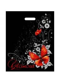 Черный пакет Glamour с вырубной ручкой (38х47 см) - Сима-Ленд - купить с доставкой в Твери