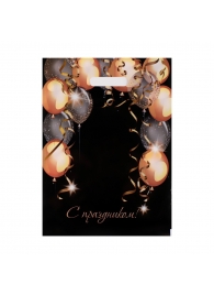 Пакет с вырубной ручкой и принтом в виде шариков (30х40 см) - Сима-Ленд - купить с доставкой в Твери