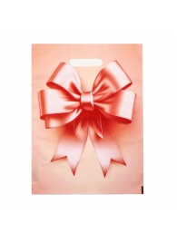 Пакет с принтом в виде банта с вырубной ручкой (30х40 см) - Сима-Ленд - купить с доставкой в Твери