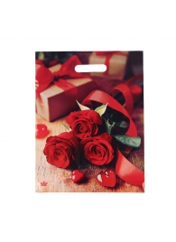 Пакет с принтом в виде роз (31х40 см) - Сима-Ленд - купить с доставкой в Твери