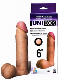 Насадка для страпона фаллической формы UNICOCK 6  - 18 см. - LOVETOY (А-Полимер) - купить с доставкой в Твери