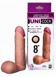 Фаллическая насадка для страпона UNICOCK 8  - 20 см. - LOVETOY (А-Полимер) - купить с доставкой в Твери